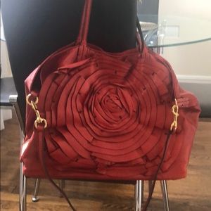 Valentino red flower tote